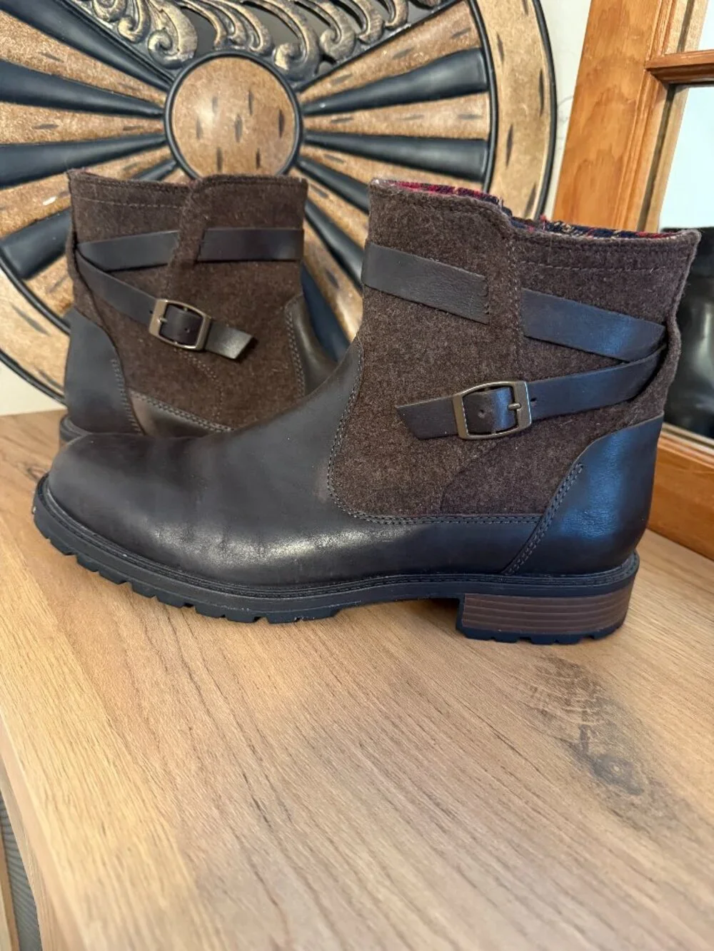 Merrell Legacy Buckle Waterproof Brown Ankle Boots - Size 10USA